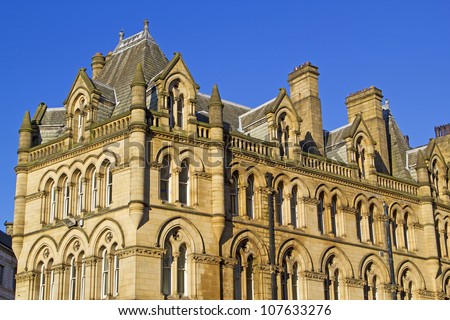 Victorian Gothic Building, Halifax, Calderdale, Yorkshire, UK