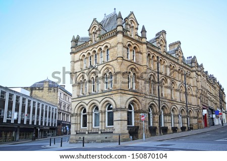 Victorian Commercial Building, Halifax, Calderdale, West Yorkshire, England, UK
