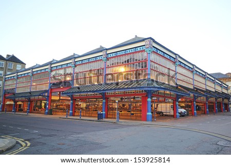 Indoor Market, Huddersfield, Kirklees, West Yorkshire, England, UK