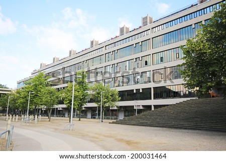 LEEDS, UK - June 2014:E C Stoner building, Leeds University, West Yorkshire, England, UK, 21 June 2014. The University of Leeds is a British Redbrick university and part of the Russell Group