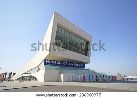 LIVERPOOL, UK - JULY 24TH 2014: The Museum of Liverpool\'s intention is to tell the story of Liverpool and its people, and reflect the cityÃÂ¢Ã?Ã?s global significance