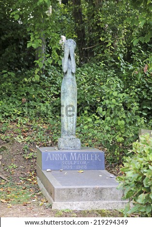 HIGHGATE, LONDON - SEPTEMBER 23, 2014: Highgate Cemetery is notable both for some of the famous people buried there as well as for its status as a nature reserve.