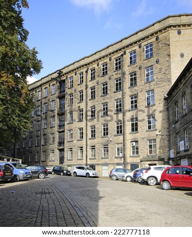 HALIFAX,UK - OCTOBER 10, 2014: Shaw Mill, Halifax, UK. Halifax is a Minster town and well known for the manufacture of wool from the 15th century