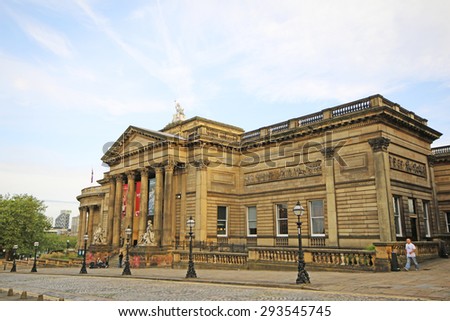 LIVERPOOL, ENGLAND - JULY 5, 2015: Walker Art Gallery, Liverpool, England. Walker Art Gallery is the national gallery of the North.