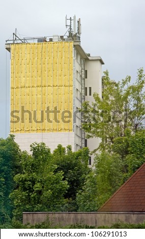insulation cladding of a building facade