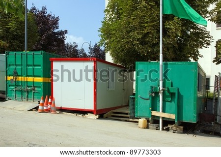 work-site cabins: cloakroom and storage of equipment