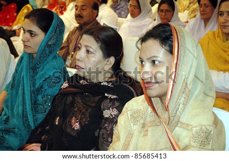 QUETTA, PAKISTAN - SEPT 30: Women are present on occasion of the Fifteenth National Pediatric conference organized by Pediatric Association (PPA) held on September 30, 2011 in Quetta, Pakistan.