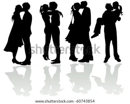 couples in love. stock vector : Couples in love