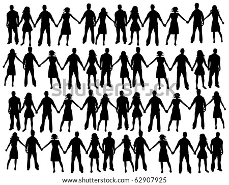 stick people holding hands in circle. stick people holding hands in circle. stock photo : People holding