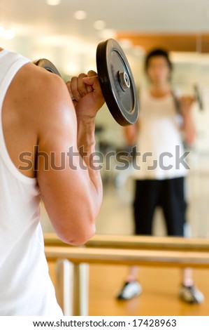 A man working out in the gym