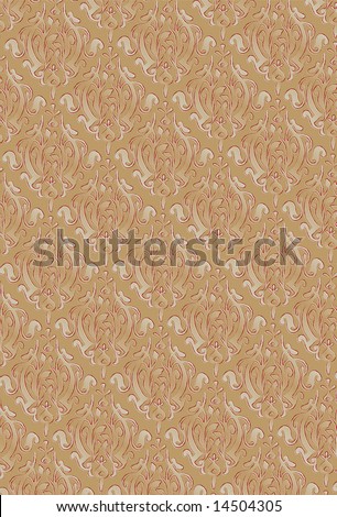 Damask Style Pattern Background - Gold Metal Texture - Vector Include layer whit pattern design source