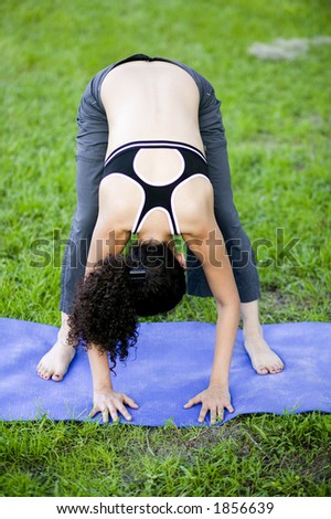 Latin woman yoga exercise workout