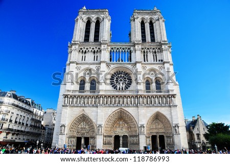 Notre Dame Cathedral, Paris, France. Paris tourist attraction