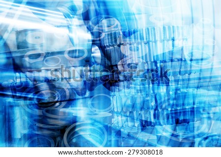 Industrial technology abstract background. Modern industry, machines.