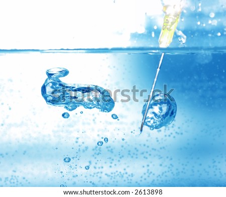 Water bubbles shooting