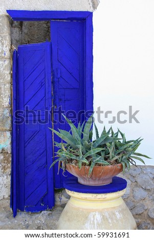 blue front door