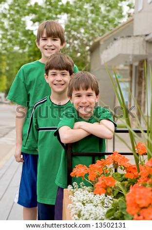 Three Brothers Smiling
