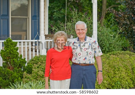 Elderly Couple With Big Smiles