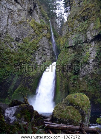 Wahclella Falls and  East Fork Falls, Columbia River Gorge, Oregon