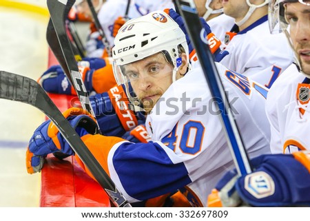 RALEIGH, NC Ã¢Â?Â? April 23, 2013: New York Islanders right wing MICHAEL GRABNER (40) during the NHL game between the New York Islanders and the Carolina Hurricanes at the PNC Arena.