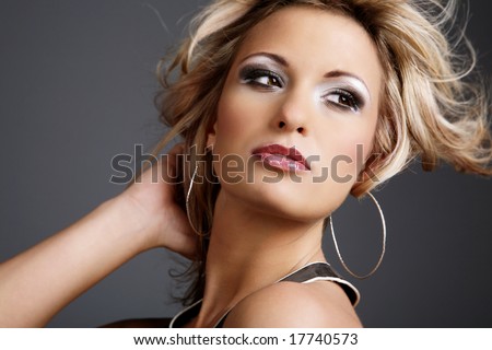 stock photography models. stock photo : Portrait of beautiful young fashion model.