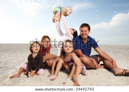 family enjoying sunny day