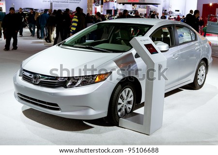 stock photo CHICAGO FEB 12 The 2013 Honda Civic on display at the