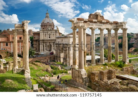 Roman Forum In Rome, Italy