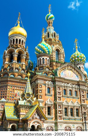 Church of the Savior on Spilled Blood (Cathedral of the Resurrection of Christ) in Saint Petersburg, Russia