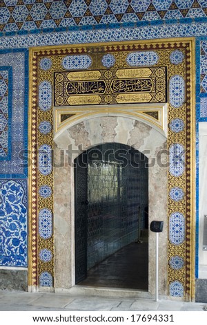 golden door in palace