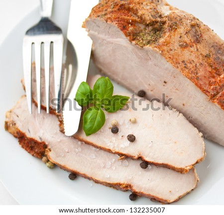 Sliced Roast Pork Loin