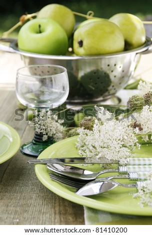 stock photo : Summer table setting