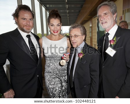 NEW YORK - MAY 12: Bib Gaudio, Frankie Valli, Brooke Shields and Chris Henchy attend a reception for the 2012 Ellis Island Medals of Honor at Ritz Carlton Battery Park on May 12, 2012 in New York City
