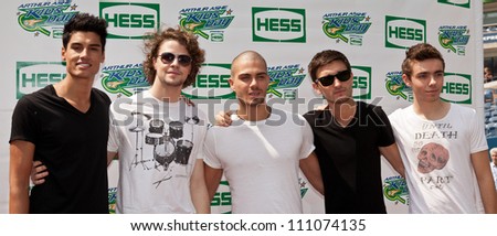 NEW YORK - AUGUST 25: Band The Wanted attends Kids Day at US Open tennis tournament sponsored by Hess on August 25, 2012 in Queens New York
