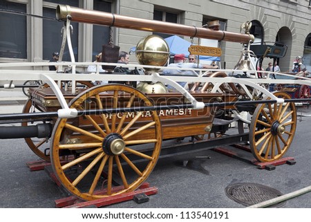 The 40 man hand pumper my department purchased back in 1885 from Betton