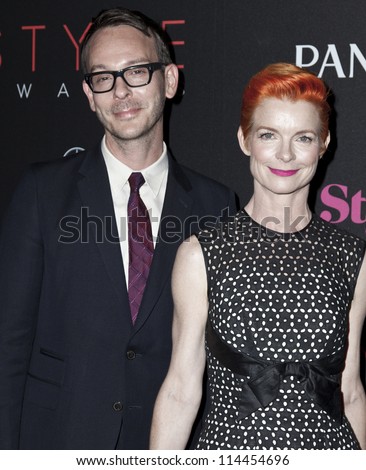 NEW YORK - SEPTEMBER 05: Sandy Powell and guest attend the 9th annual Style Awards during Mercedes-Benz Fashion Week at The Stage Lincoln Center on September 5, 2012 in New York City