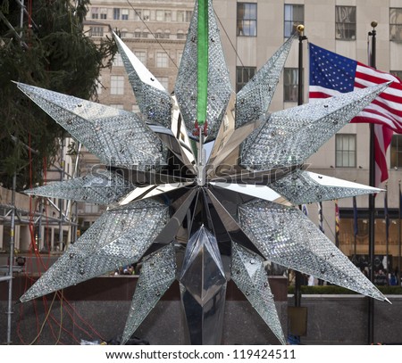 NEW YORK - NOVEMBER 20: 2012 Swarovski Star unveiling ceremony for The 2012 Rockefeller Center Christmas Tree at Rockefeller Plaza on November 20, 2012 in New York City.