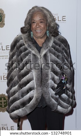 NEW YORK - MARCH 19: Actress Della Reese attends \'The Bible Experience\' Opening Night Gala at The Bible Experience 450 West 14 street on March 19, 2013 in New York City.