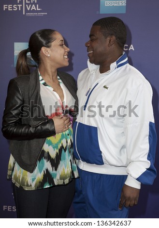 NEW YORK - APRIL 24: Megan Wollover and Tracy Morgan attend premiere of movie \