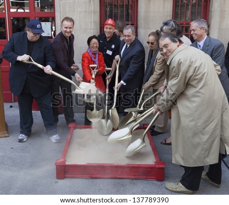 NEW YORK - MAY 07: Groundbreaking ceremony in Lower Manhattab for state-of-the-art  Documentary Cinema at DCTV on May 7, 2013 in New York City.