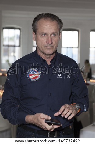 NEW YORK - JULY 10: Andre Borschberg attends dinner to celebrate Solar Impulse plane arrival in NYC at Center 548 on July 10, 2013 in New York City.