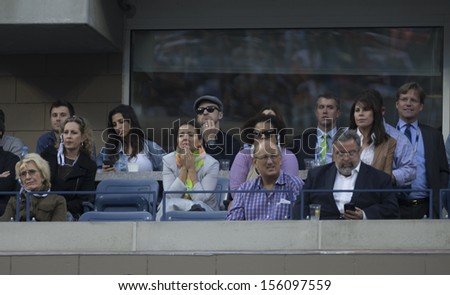 NEW YORK - SEPTEMBER 9: Justin Timberlake attends US Open final match between Rafael Nadal of Spain & Novak Djokovic of Serbia at USTA Billie Jean King National Tennis Center on Sep 9, 2013 in NYC