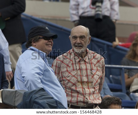 NEW YORK - SEPTEMBER 7: Sean Connery attends US Open semifinal match between Rafael Nadal of Spain & Richard Gasquet of France at USTA Billie Jean King National Tennis Center on Sep 7 2013 in New York
