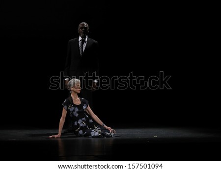 NEW YORK - OCTOBER 7: Gus Solomons & Martine van Hamel perform Duet choreographed by Paul Taylor at the 2013 Bessies Awards at The Apollo Theater on October 7, 2013 in NYC