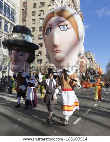NEW YORK - NOVEMBER 28: Atmosphere at the 87th Annual Macy\'s Thanksgiving Day Parade on November 28, 2013 in New York City.