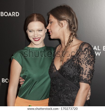 NEW YORK - JANUARY 07: Lea Seydoux and Adele Exarchopoulos attend the 2014 National Board Of Review Awards Gala at Cipriani 42nd Street on January 7, 2014 in New York City.