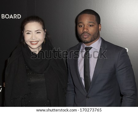 NEW YORK - JANUARY 07: Nina Yang Bongiovi and Ryan Coogler attend the 2014 National Board Of Review Awards Gala at Cipriani 42nd Street on January 7, 2014 in New York City.