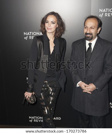 NEW YORK - JANUARY 07: Asghar Farhadi and guest attend the 2014 National Board Of Review Awards Gala at Cipriani 42nd Street on January 7, 2014 in New York City.