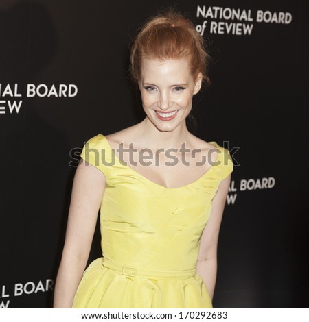 NEW YORK - JANUARY 07: Jessica Chastain attends the 2014 National Board Of Review Awards Gala at Cipriani 42nd Street on January 7, 2014 in New York City.
