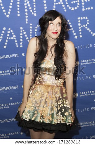 NEW YORK, NY - JANUARY 13, 2014: Sarah Sophie Flicker attends the Vintage Vanguard event benefiting Dress For Success at Jane Hotel in New York City